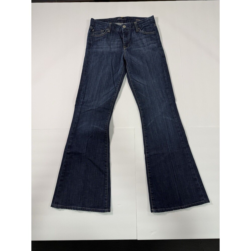 Fidelity Denim Tennille Mid Rise Flare Jeans Women 29 Made USA